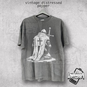Dark Fantasy Knight Shirt, Y2K Grunge Armor Tee, Medieval Streetwear T-Shirt, Edgy Gothic Aesthetic Top