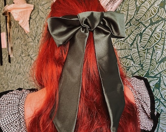 El arco en satén del bosque // Lazo de pelo Witchy Cottagecore Whimsigoth //