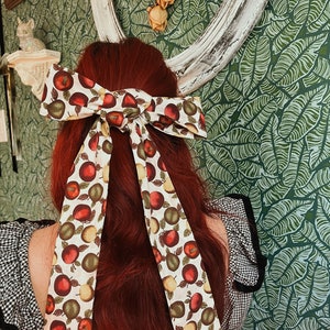 The Apple Bow || Witchy Cottagecore Whimsigoth Hair Bow ||