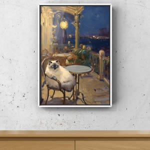 Ragdoll Cat Puzzle – Van Gogh Inspired Night Café Scene, 110–1014 Piece Oil Painting Jigsaw, Relaxing Gift for Cat Lovers & Art Enthusiasts