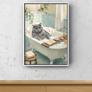 British Shorthair Cat Bath Time Puzzle – Calm & Classy Cat Puzzle, 110-1014 Pieces, Elegant Gift for Cat Lovers, Relaxing Family Game Night