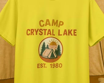 Camp Crystal Lake Retro Tee: Friday the 13th Horror Shirt
