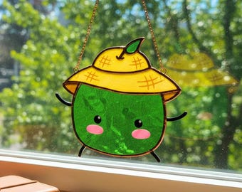 Junimo Stardew Valley hars zonnevanger, acryl raam hangend, fanart woondecoratie cadeau, cadeau voor haar