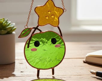 Stardew Valley hars suncatcher, Junimo acryl raam hangend, fanart woondecoratie cadeau