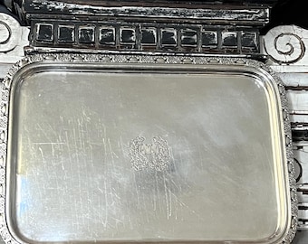 WALDORF ASTORIA TRAY Large New York Hotel Silver Tray