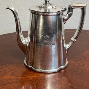 MARK HOPKINS HOTEL San Francisco Reed & Barton Silver Plate Coffee Pot Teapot