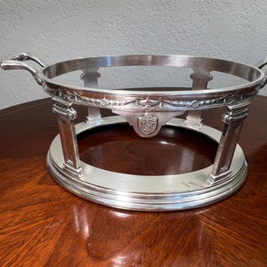 STATLER HOTEL STAND  New York City Hotel Silver Tray Serving Stand Gorham Date 1917