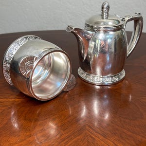 STEAMSHIP TEA SET United States Lines Vintage Ocean Liner Hotel Silver