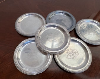 N.Y. CENTRAL RAILROAD DINING Silver Plate Trays / Butter Pat