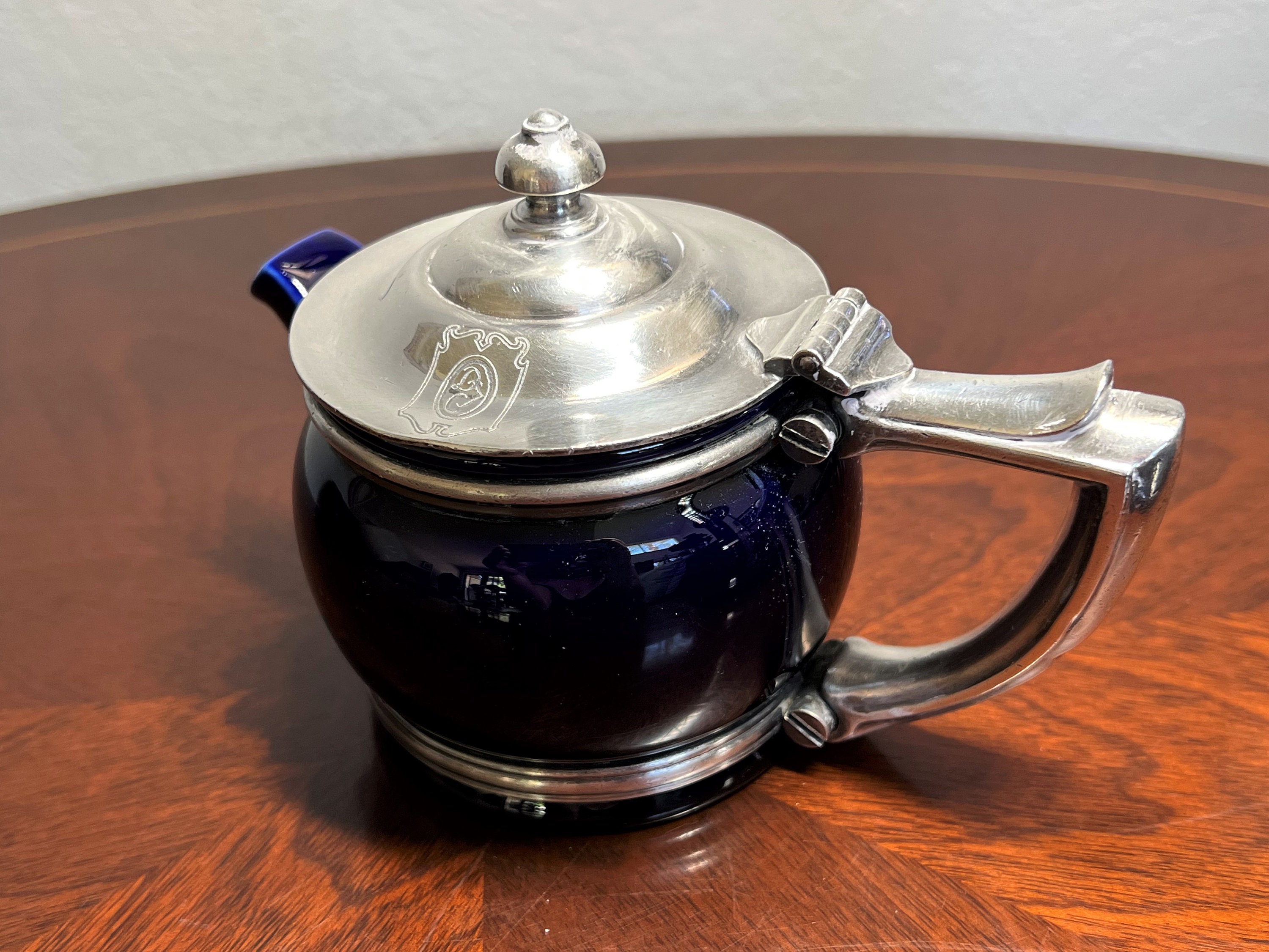 LENOX COBALT BLUE Teapot Hotel Silver Plate Philadelphia Pennsylvania