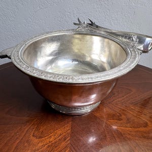 BILTMORE HOTEL SILVER Champagne Bucket & Ice Tongs Los Angeles Biltmore Barware