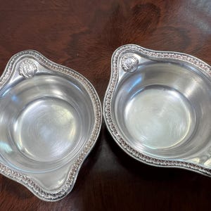 PAIR Of ARIZONA BILTMORE Two Hotel Silver Nut Bowls 193O Barware Salt Cellars