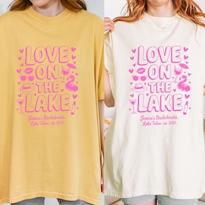 Love On The Lake Bachelorette Party Shirt: Custom Bride & Bridesmaid Tee