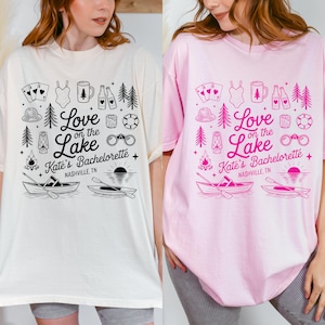 Love on the Lake Bachelorette Party Tee: Custom Camping Trip Shirt