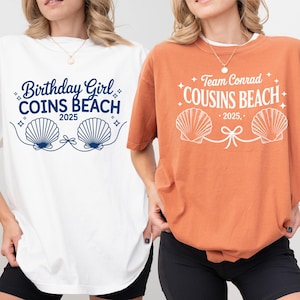 Cousins Beach Comfort Colors Tee: Coastal Summer Bachelorette Party Shirt