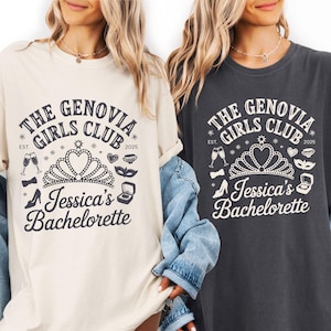 Princess Diaries Bachelorette Tee: Genovia Girls Club Slumber Party Shirt