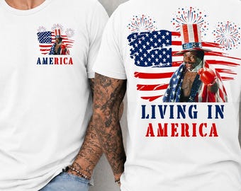 Apollo Creed Leben in Amerika T-Shirt, Vaterländisches Boxen Vierter Juli Vintage Amerika Shirt, Retro USA Kämpfer Shirt, 4. Juli Shirt