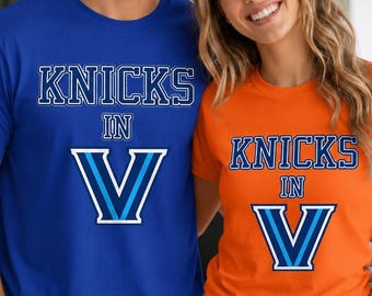 Nova Knicks In V Logo T-Shirt | Nova Knicks T-Shirt für NY Basketball-Fan | Basketball 2026 Meister Shirt