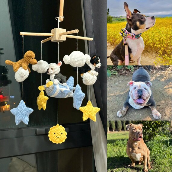 Custom Baby Mobile, Baby Nursery Decor, Crochet Baby Mobile, Crib Cot Baby Mobile, First Baby Gift,  Baby Birthday Gift, Christmas Gifts