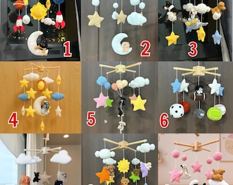 Custom Dog Baby Mobile, Custom Nursery Decor, Neutral Nursery Mobile, Baby Crib Mobile, Gifts for New Mom, First Mom Gifts, Christmas Gifts