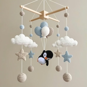 Custom Baby Mobile, Custom Crochet Dog, Nursery Crochet Mobile, Crib Dog Mobile, New Mom Gift, Gift For Baby, Newborn Gift, Christmas Gifts
