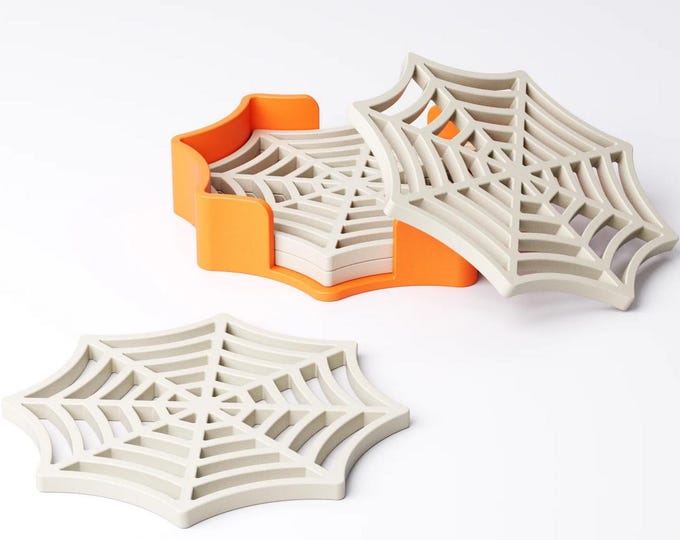 Featured listing image: Halloween Web Coaster Set