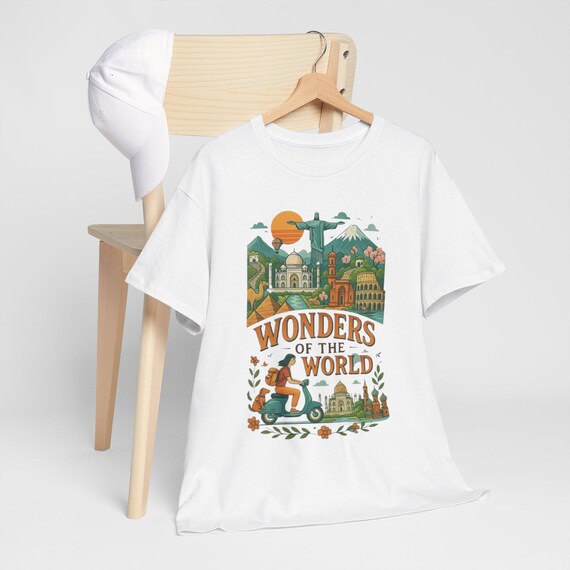 Clothing World Traveler T Shirt Wonders Of The World Tee Unisex