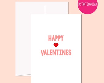 Printable Valentines Card, Digital Valentines Card, Printable Valentines Card, Instant Download