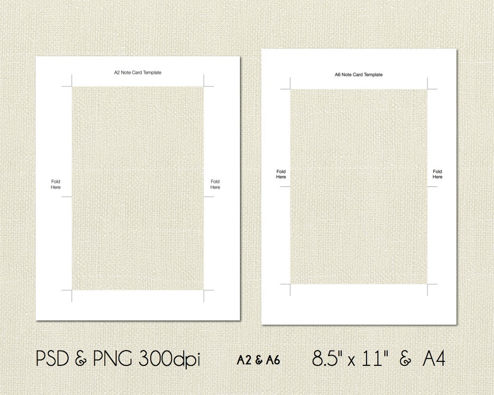 A21 and A21 Folded Note Card Printable Template, 21.2121x21.21, 121.21cm x 21.21cm,  PSD and PNG Formats, Instant Download Within A2 Card Template