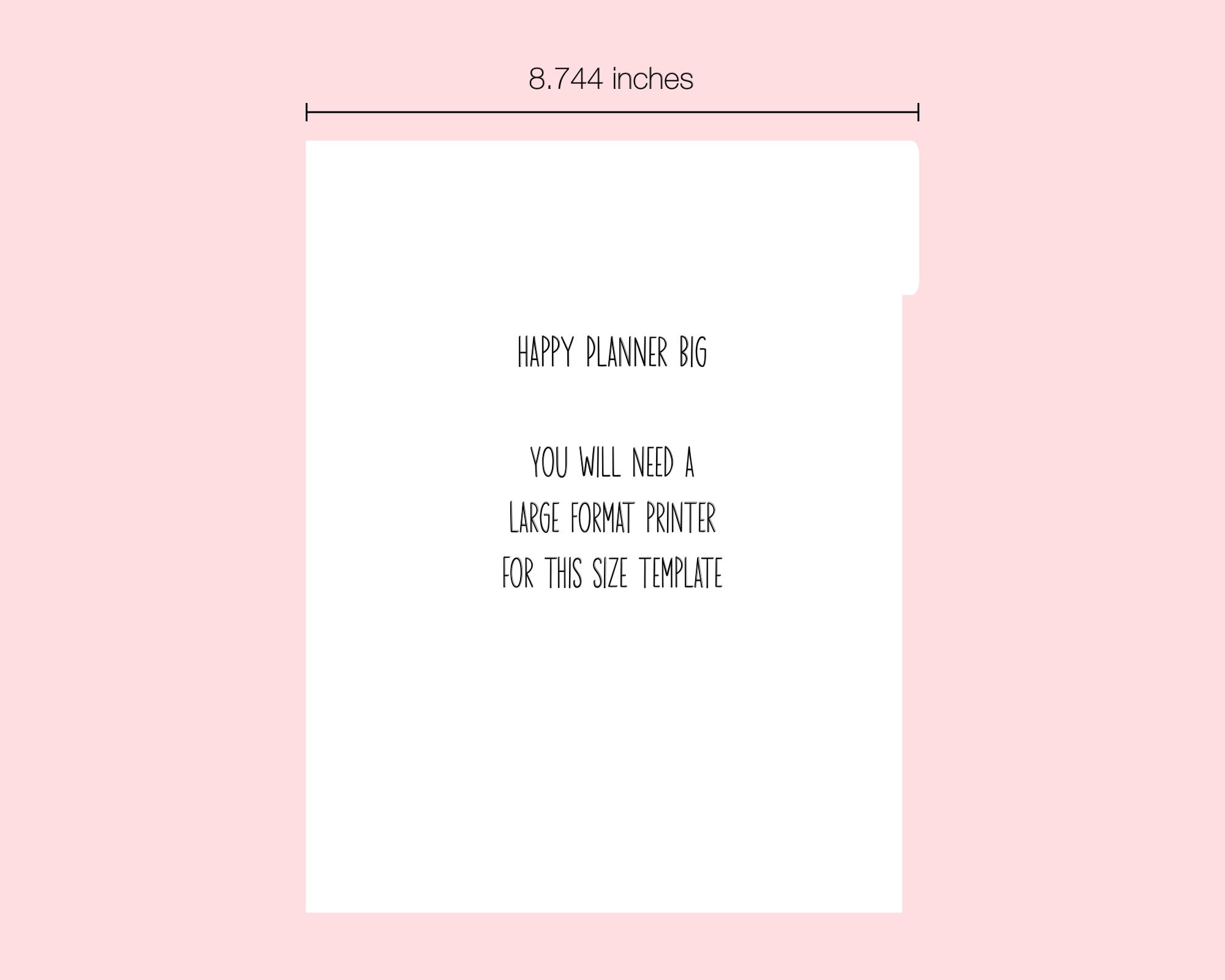 Happy Planner Big Divider Templates 4 Side Tabs PNG PDF SVG Planner