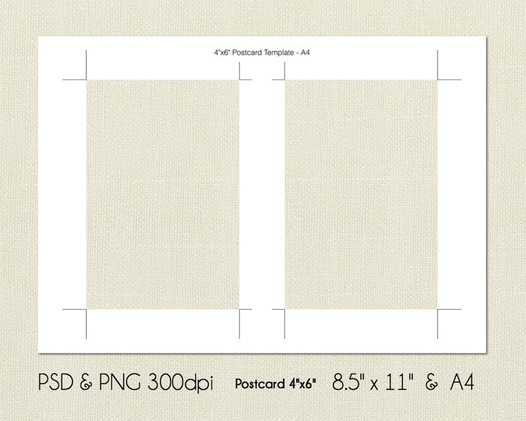 4x6 Inch Postcard Digital Template Art Print Template PSD - Etsy