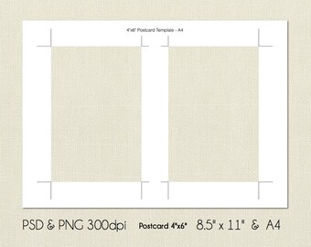 4x6 Inch Postcard Digital Template Art Print Template PSD - Etsy