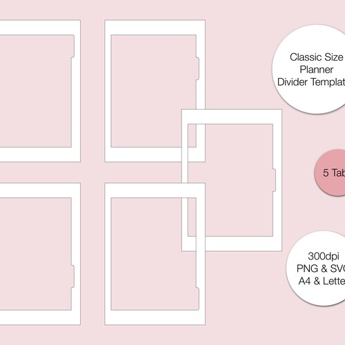 Happy Planner Classic Divider Templates Classic Size 5 - Etsy