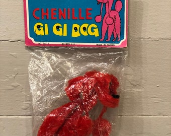 Vintage Chenille Dog in Package