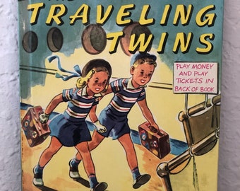 1953 Wonder Activity Book Traveling Twins by Jean Horton Berg