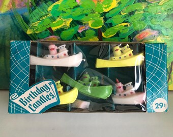 Vintage Novelty Tug Boat Birthday Candles
