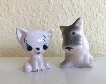 Cute Cat & Dog Salt and Pepper Shakers
