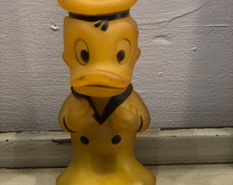 Rare Vintage Light Up Rubber Donald Duck by Horseman