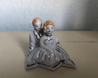 Vintage Hand Painted Wedding Figurine