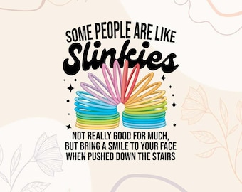 Frase divertida de Slinky en formato SVG y PNG.