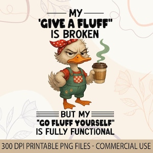 Mitt "Ge en Fluff" är trasigt men mitt "Fluffa Själv" fungerar fullt ut | Roligt Gnome-citat | Fluffa Själv T-shirtdesign