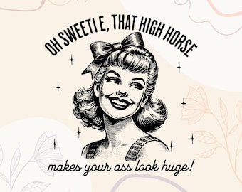 Sarcastic Housewife SVG, Funny Quote, Retro Design (Digital File)