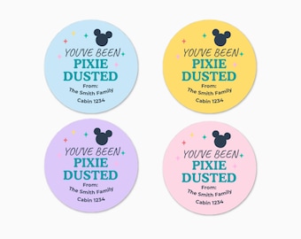 Personalized Cruise Gift Stickers: Pixie Dust Labels, Fish Extender Gifts