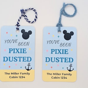 Pixie Dusted Cruise Gift Tags • Personalized Fish Extender Favors, Set of 8