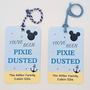 Pixie Dusted Cruise Gift Tags • Personalized Fish Extender Favors, Set of 8