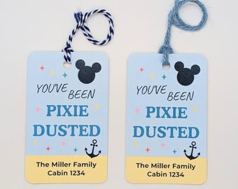 Pixie Dusted Cruise Gift Tags • Personalized Fish Extender Favors, Set of 8