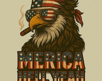 Merica Eagle PNG、7月4日デザイン（デジタルダウンロード）