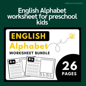Alphabet Tracing | Drawing Worksheets | ABC Letter Practice Pages | Preschool & Kindergarten Learning Printables | Worksheet for kids
