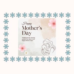 Tarjeta del Día de la Madre Feliz / Publicación/historia de Instagram del Día de la Madre / Mamá / Tarjeta simple del Día de la Madre en color rosa /