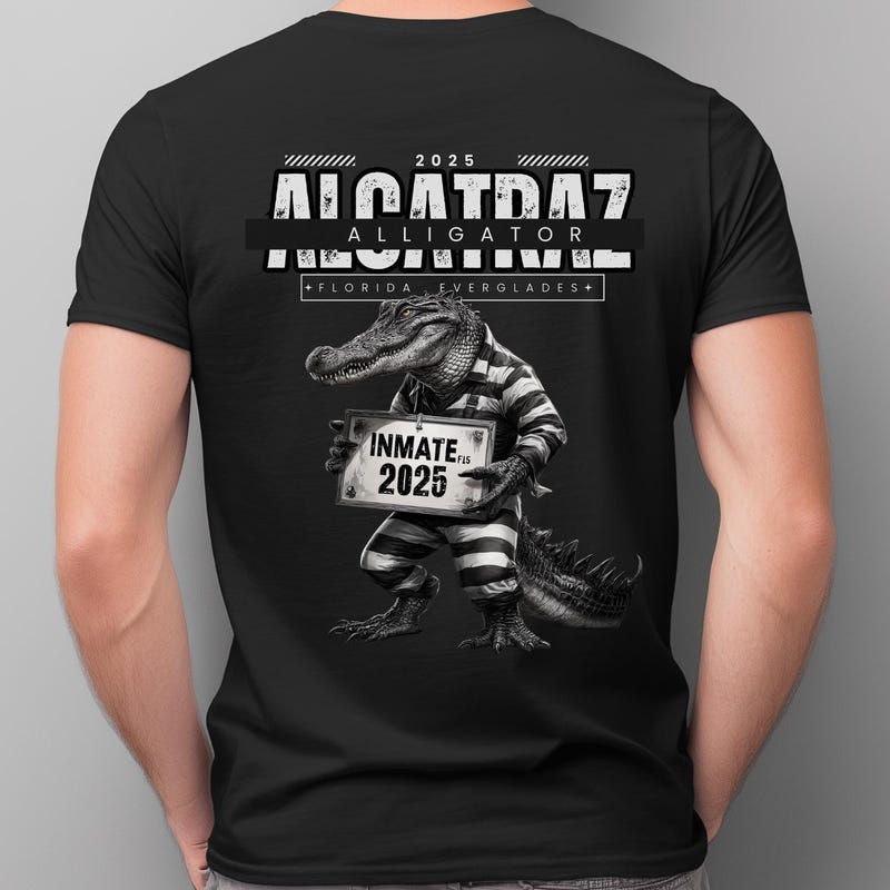 T-shirt Costume Prisonnier Alcatraz - Pour Déguisement, Fête, Cosplay, Coupe Classique
